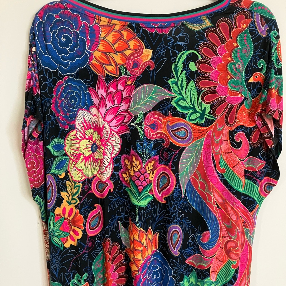 Johnny Was Vibrant Floral Maxi Dress - Picture 7 of 10